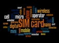 SIM card word cloud concept 2 Royalty Free Stock Photo