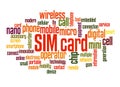 SIM card word cloud concept 3 Royalty Free Stock Photo