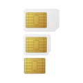 SIM cards set. Royalty Free Stock Photo