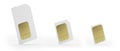 Sim, micro-sim and nano-sim cards