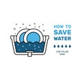 Simbol saving water