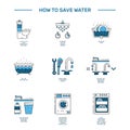 Simbol saving water