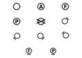Textile symbols for dry washing Royalty Free Stock Photo