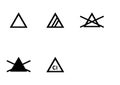 Textile symbols for washing Royalty Free Stock Photo