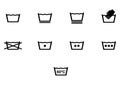 Textile symbols for washing Royalty Free Stock Photo