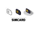 Simcard icon in different style Royalty Free Stock Photo