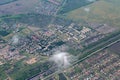 Simferopol view from the height of aircraft Royalty Free Stock Photo
