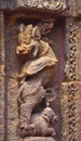 Simha-gaja at dance platform, Surya mandir, Konark. Decor element. Stone curving 13 century AD.