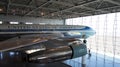 SIMI VALLEY, CALIFORNIA, UNITED STATES - OCT 9, 2014: Air Force One Boeing 707 and Marine 1 on display at the Reagan