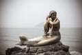 SIMILA BEACH, SONGKLA, Thailand - OCT 24: Mermaid rock monument Royalty Free Stock Photo