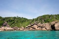 Similan Island Group view pont with crystal clear water, Similan National Park, Phang-nga, Thailand