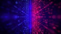 Similar Abstract digital background red blue lines web. Brilliant colored lights are flying. Stargate made of defocused star