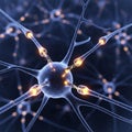 With similar neuron structures, creating a web-like, interconn Royalty Free Stock Photo