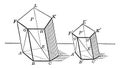 Similar Polyhedrons vintage illustration