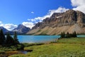 Canadian Rocky Mountains, Banff National Park, Turquoise Glacial Waters of Bow Lake, Alberta, Canada Royalty Free Stock Photo