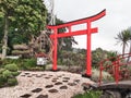 the red torii gate in indonesia Royalty Free Stock Photo