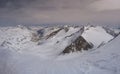 Similaun glacier in winter in Austria Royalty Free Stock Photo