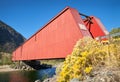 Similkameen River Red Bridge Keremeos Royalty Free Stock Photo