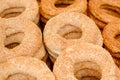 Simit rings closeup - turkish bakery