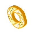 simit turkish bagel cuisine isometric icon vector illustration