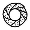 simit turkish bagel cuisine line icon vector illustration