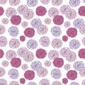 Simless pattern with roses. Design for fabric, wrapping paper and other uses.
