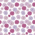 Simless pattern with roses. Design for fabric, wrapping paper and other uses.