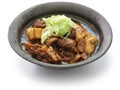Simmered beef and tofu Royalty Free Stock Photo