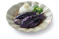 Simmered eggplants, japanese food Royalty Free Stock Photo