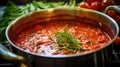 simmering organic tomato red