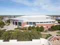 Simmons Bank Arena in Little Rock from above - aerial view - LITTLE ROCK, UNITED STATES - NOVEMBER 5, 2022