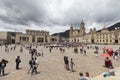 Simon Bolivar landscape viewed from capitol building entrance stairs on sunny day.