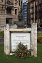 The Simon Bolivar monument at Plaza Venezuela in Bilbao, Spain Royalty Free Stock Photo