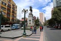 Simon Bolivar monument in Prado Street, La Paz Royalty Free Stock Photo