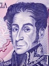 Simon Bolivar portrait Royalty Free Stock Photo