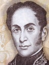 Simon Bolivar portrait Royalty Free Stock Photo