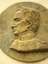 Simon Bolivar Venezuelan Liberator medal sculpture by David artist icon symbol of downtown caracas