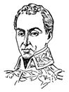 Simon Bolivar, vintage illustration