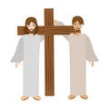 simon help jesus carry cross- via crucis