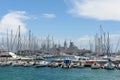 Harbour in Simonstown. Valour-class frigate, SAS Mendi, are visible