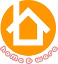 A simpe two colored House and Warehouse icon