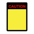 Simpe Vector Caution Blank Sign, isolated on white background