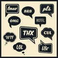 Simple abbreviations speech bubbles