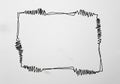 A simple, abstract, black line frame against a white background. Royalty Free Stock Photo