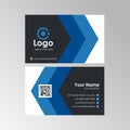 Simple Abstract Blue Geometric Business Card Design Royalty Free Stock Photo