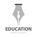 Simple Abstract Education Graduate Logo Vector Graphic