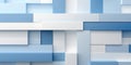 Simple abstract geometric background, blue and white cubes blocks mosaic, Royalty Free Stock Photo