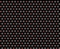 Summer floral geometric seamless fabric and paper pattern Small blue red white polka dots on a black background Royalty Free Stock Photo