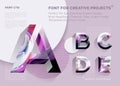 Simple Abstract Geometric Font. Perfect for Bold Headlines, Poster Designs, Creative Titles, Event Poster Template.