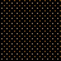 Abstract geometric seamless pattern of muted yellow orange polka dots on a black background Royalty Free Stock Photo